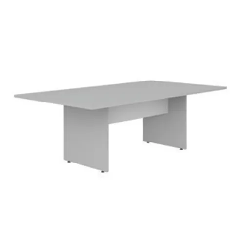 Mesa Reunião 200x100cm Tampo 25mm Cinza Retangular pé painel **nova na caixa**