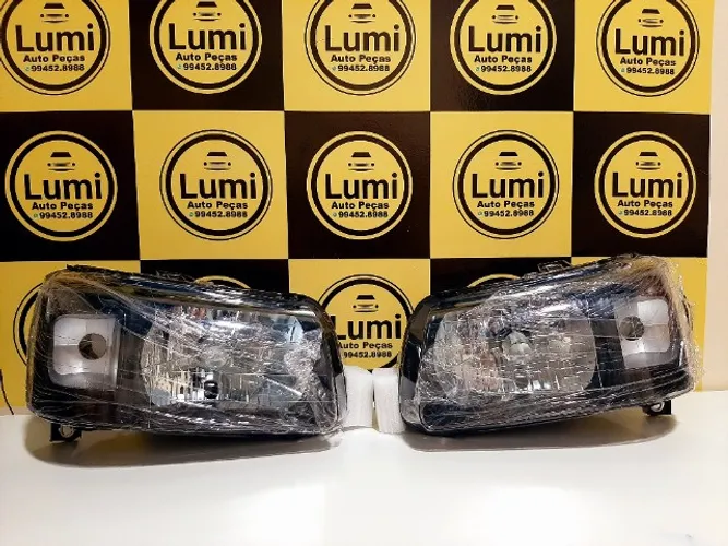 Farol Principal Fiat Uno 2004 a 2010 Mascara Negra Arteb - Novo !!