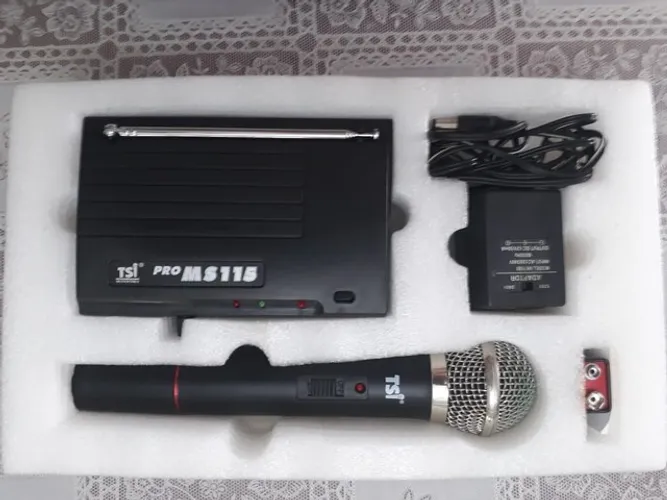 Microfone s/ fio PRO MS 115 com receptor 