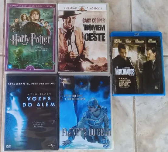 harry potter+3dvds+1 blu ray(pacote)