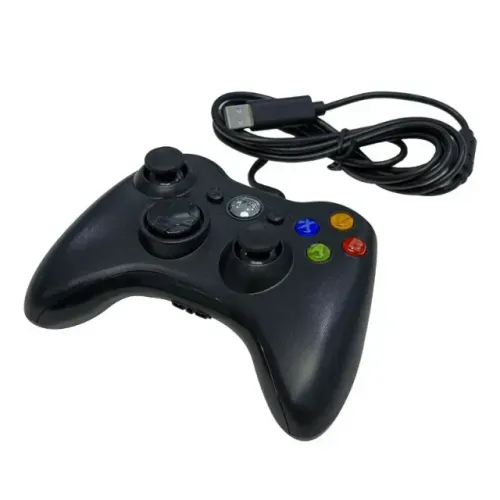 Controle Joystick com fio compatível com Xbox 360