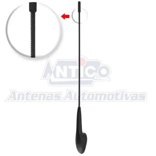 Antena Haste Teto Som Original - Fiat Palio / Strada / Punto / Marea