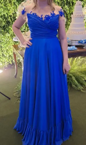 Vestido azul royal - Bárbara Melo