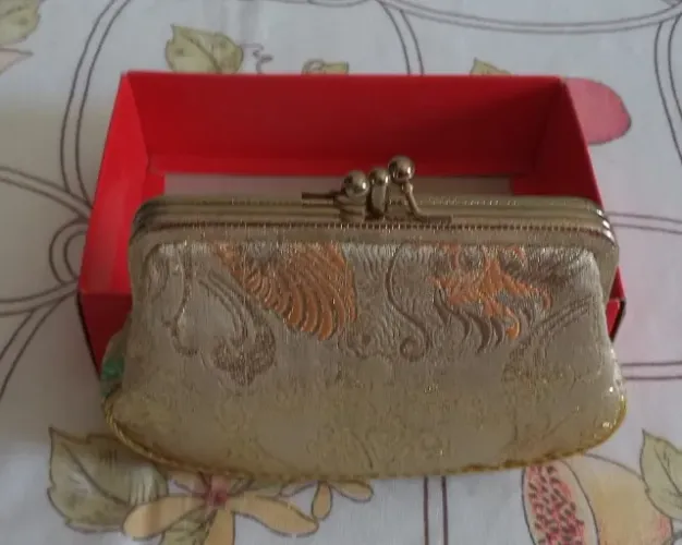 Bolsa Porta Níquel Estampa Japonesa Em Gobelin.