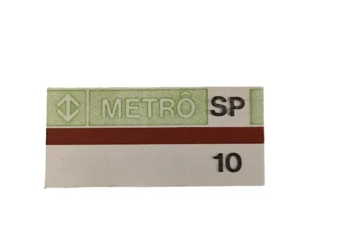 Passe Bilhete Escolar Metro Antigo Multiplo 10 Colecionador Leia
