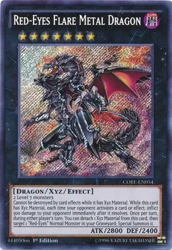 Yugioh!!!! Red-eyes Flare Metal Dragon Core-pt054 Secret Rar