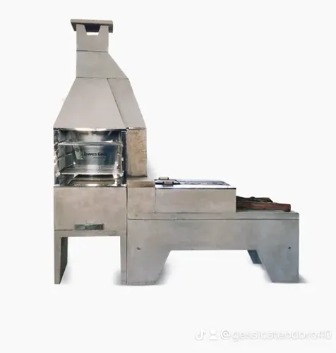 Churrasqueira forno e fogão 3 em 1 lisa media