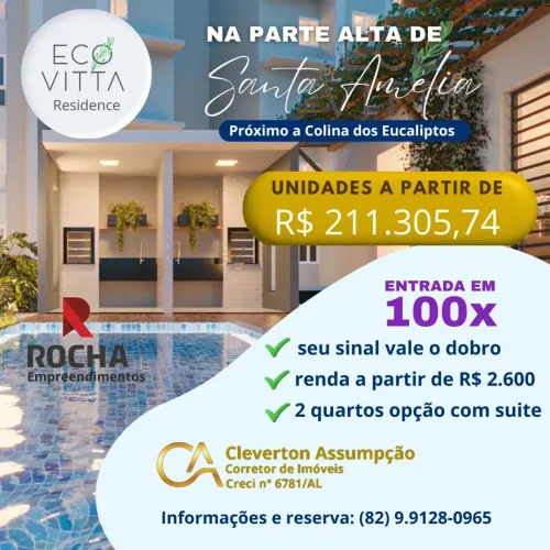 NOVIDADE - VENDE APTOS DE 2 QUARTOS + SUITE DE 42m2