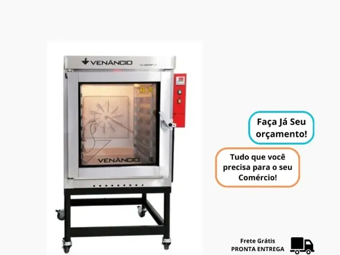 Forno Venancio 8 Esteiras Turbo Novo a gás