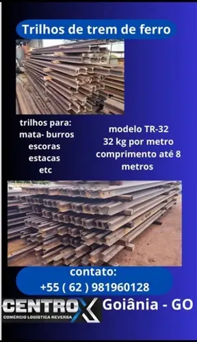 Trilho para mata burro, escora, estaca etc