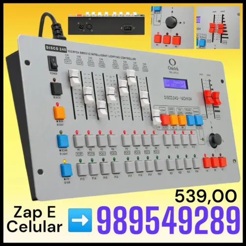 Controladora de Iluminação Inteligente Onistek Disco 240 DMX512.
