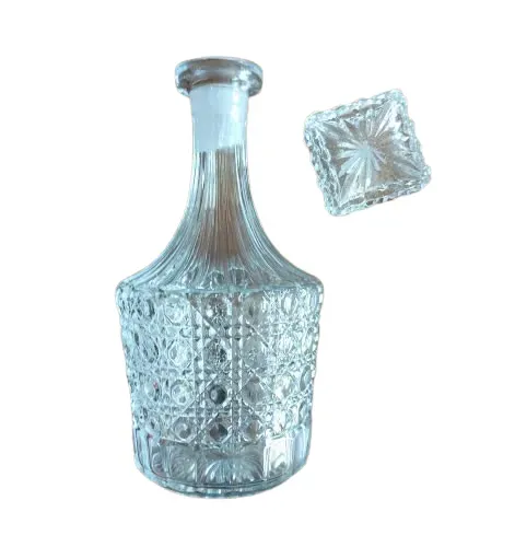 Decantador de Cristal Lapidado 25 cm Elegância e Sofisticação