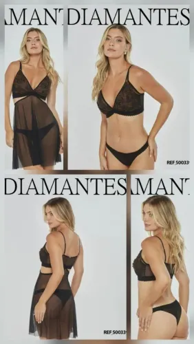 Camisola Diamnates lingerie 