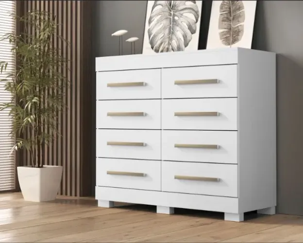 Cômoda Nalu 8 Gavetas 100%MDF  - Entrega e montagem p/ Fortaleza