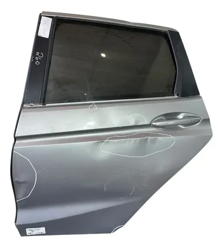 Porta Honda Fit 2017/18 Traseira Esquerda Prata Avariada