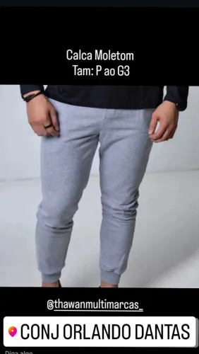 Calça Moletom P ao G3 - Material Grosso