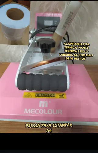 Máquina Prensa estampar 220- Personalização grátis material e rolo A4 mais de 50 metros