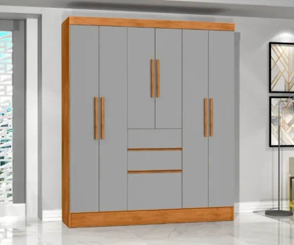Guarda Roupa Brunela 7 Portas 2 Gavetas DIVIDMOS EM ATE 10 X SEM JUROS