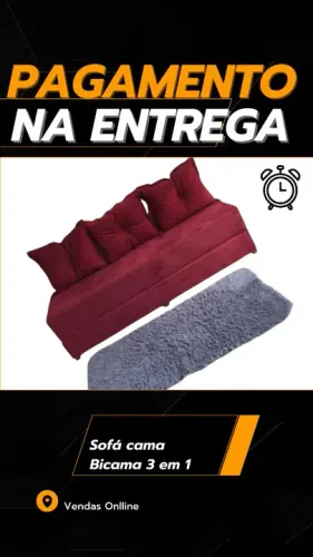 Sofá Cama 3 em 1 - Novo - LACRADO