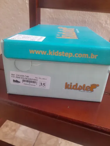 Tênis Infantil Kidstep Preto e Marinho - Tamanho 35