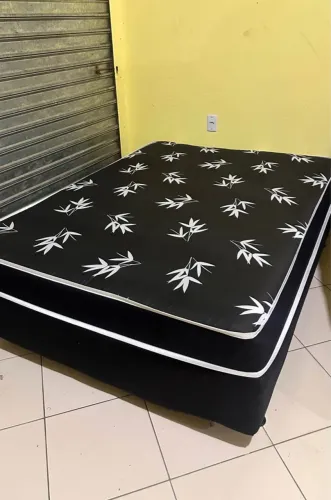 Cama Box Casal Black Bambu MOLAS - Conforto e Estilo