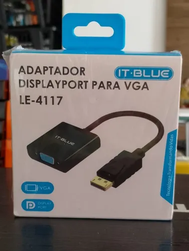Cabo Adaptador Displayport Vga Conversor Vídeo Para Dell Hp