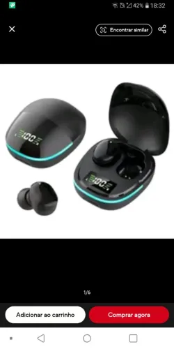 Fone de ouvido TWS Bluetooth com visor LED