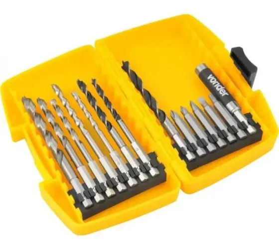 JOGO COMBINADO BROCAS/BITS C/19PCS VONDER