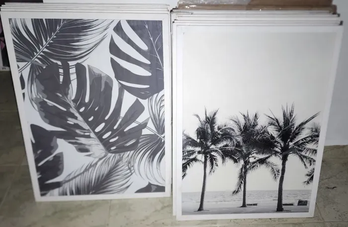 Quadros Decorativos com Moldura e vidro 73x53 lote 9 peças RETIRADA 