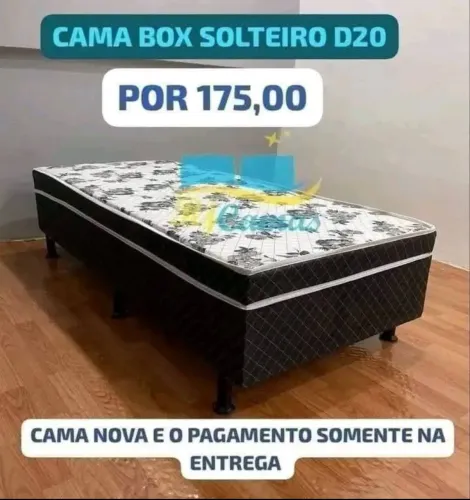 Cama box solteiro D20 (Pague na entrega)