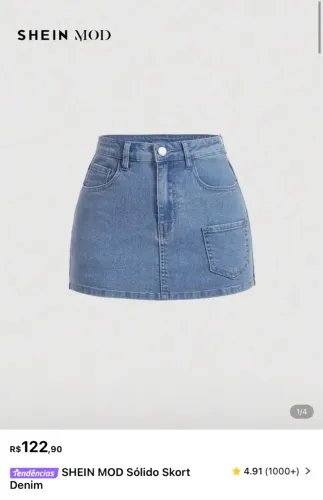 Saia Jeans Skort SHEIN novinho