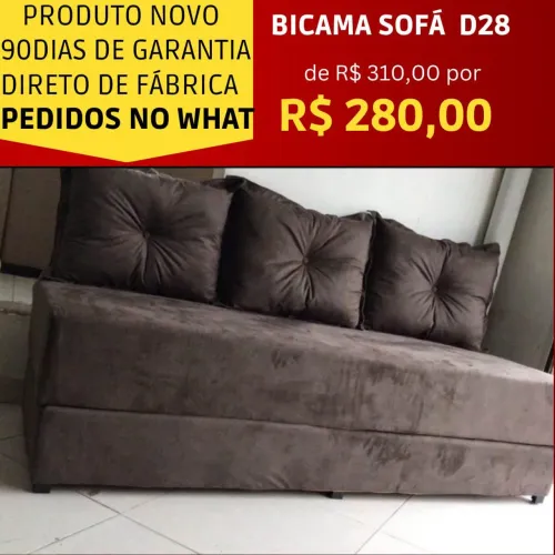 Sofá Cama Bicama D28 - Novo - Direto da Fábrica