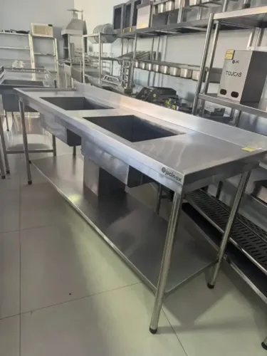PIA cuba dupla inox 2.0 metros