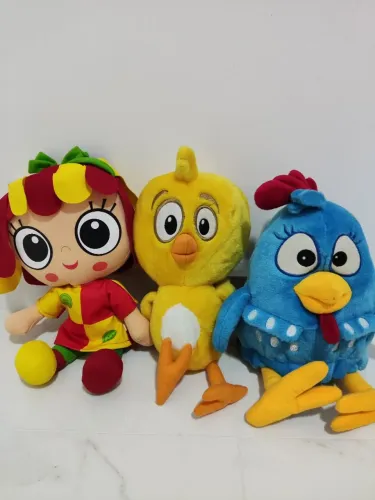 Pelúcias Galinha Pintadinha - Galinha, Pintinho e Emilia