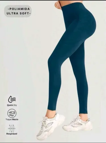 Legging compressão e bolsos 