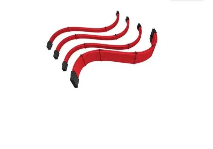 Cabo Extensor Fonte Sleeved Rise Mode Full Red Vermelho