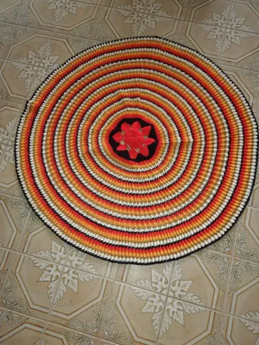 Toalha de Mesa de Crochê Vintage feita A mão