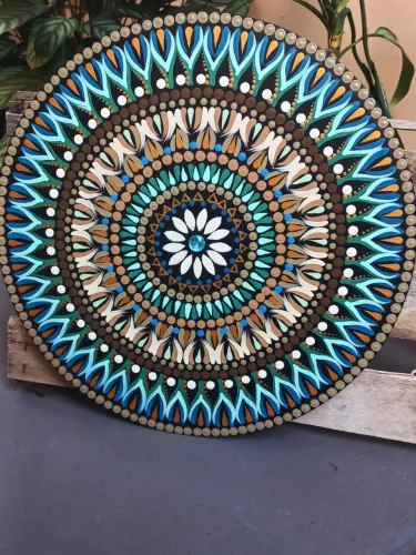 PROMOÇÃO Mandala Artesanal Decorativa 35cm