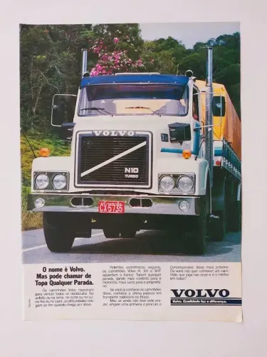 Volvo N10 Turbo - Propaganda Original de Caminhão Antigo