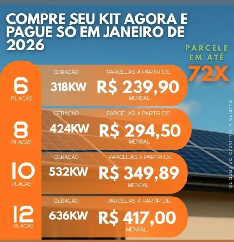 Placa solar e inversor completo instalado