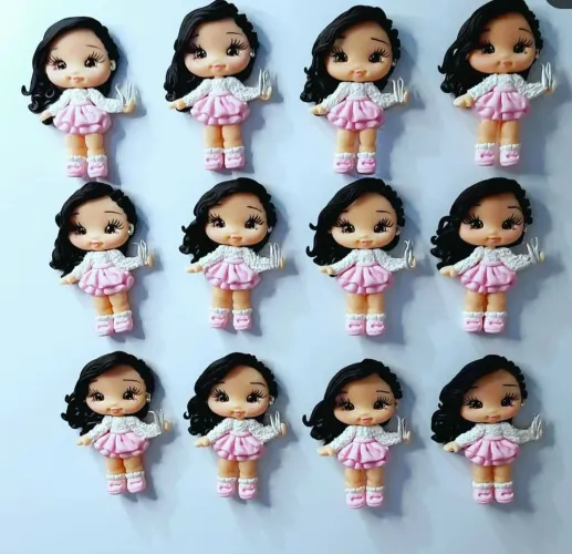 Apliques de biscuit pra laço