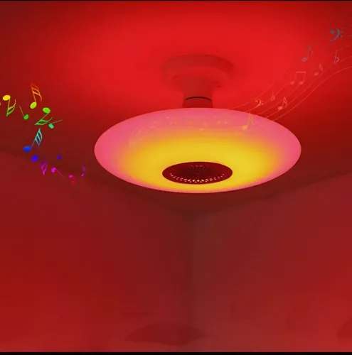 Luminária de Teto com Bluetooth e Som Incrível