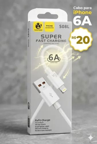 Cabo para iPhone 6A R$ 20