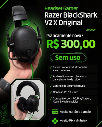 Fone de ouvido novo