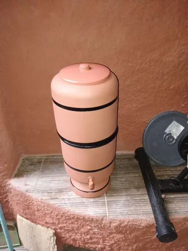 Filtro de barro e ventilador