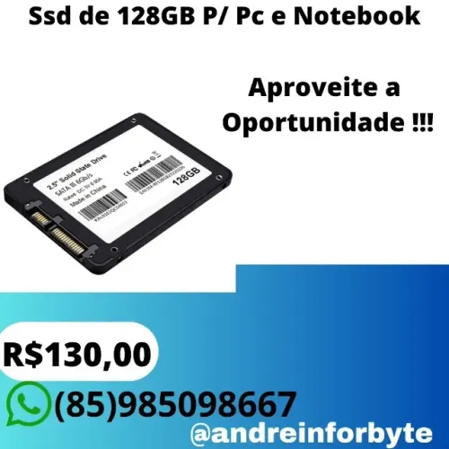 Ssd de 128GB P/ Pc e Notebook