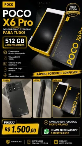 Poco X6 pro 512 GB Impecável!