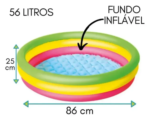 Piscina inflável 56 litros - intex 
