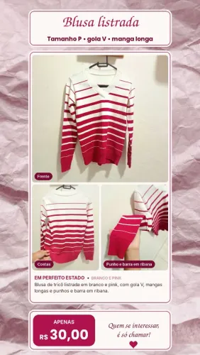 BLUSA DE MANGA LONGA LISTRADA