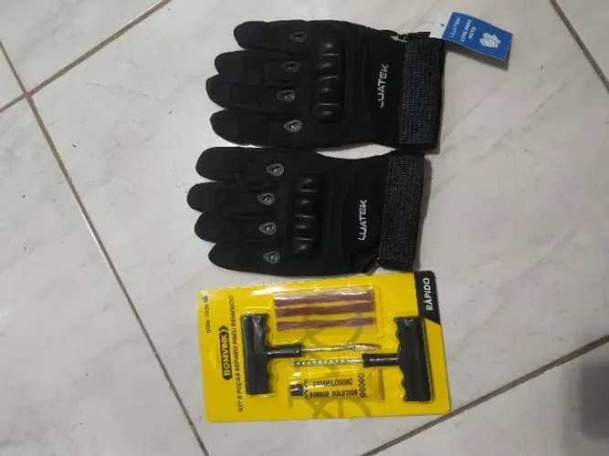 Luva pra motoqueiro / kit remendo 